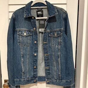 New Dr. Denim Roy Trucker Jean Jacket Sz S Mens Blue